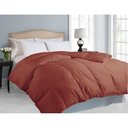 Hotel Grand 700 Thread Count White Down Comforter, Marsala, Full/Queen 018124